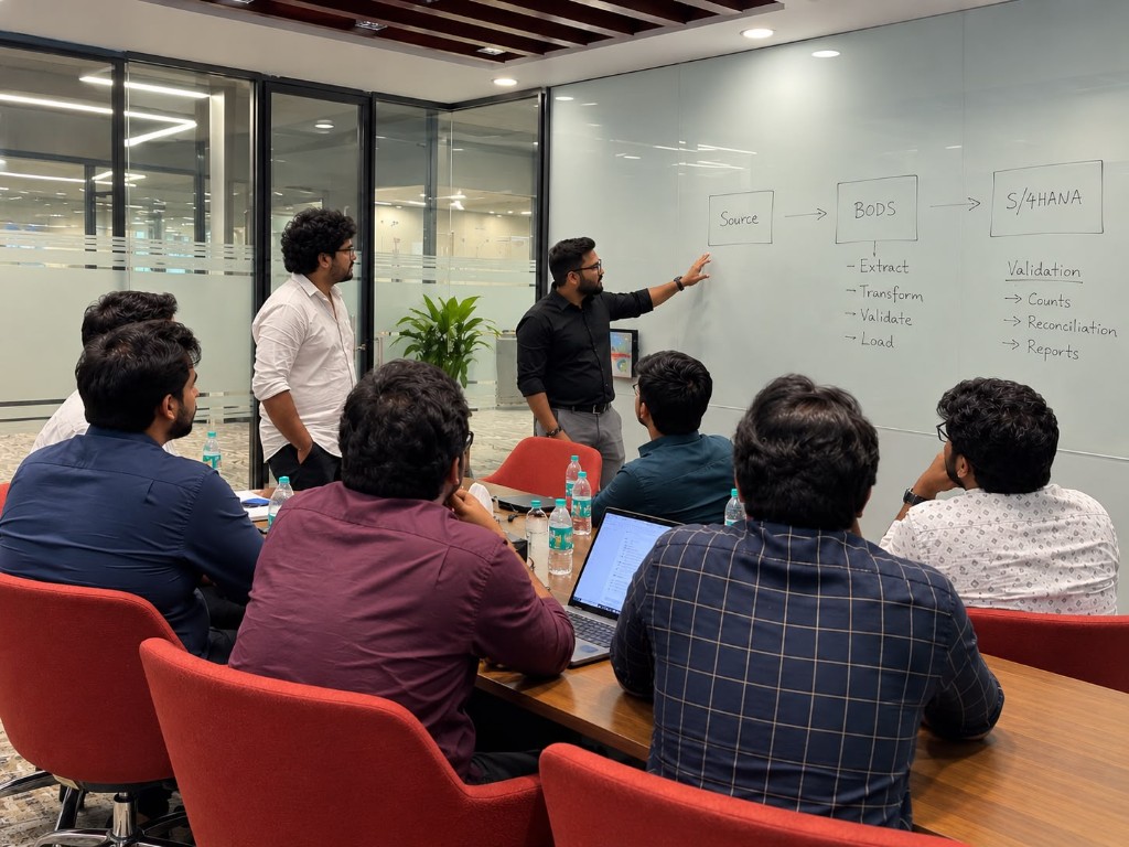 SAP BODS training at the whiteboard
